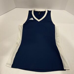 Adidas Volleyball Jersey Sample NWT Sz S Blue White Quickset SL Sleeveless Top